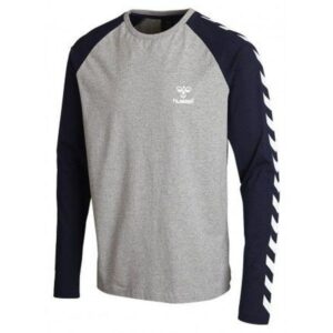 Tričko s dlhým rukávom HUMMEL Classic bee LS chevron tee – šedé