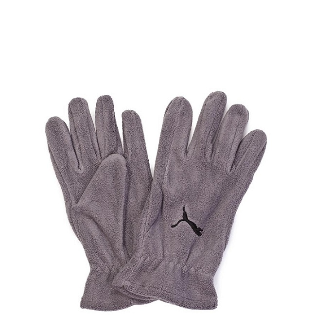 Rukavice PUMA Fundamentals fleece gloves - šedé