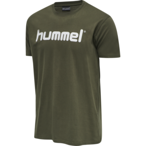 Tričko HUMMEL GO cotton logo t-shirt s/s – khaki