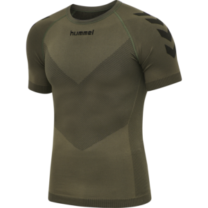 Funkčné termo tričko HUMMEL First seamless jersey S/S - khaki
