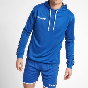 Mikina HUMMEL Hml Authentic poly hoodie - modrá
