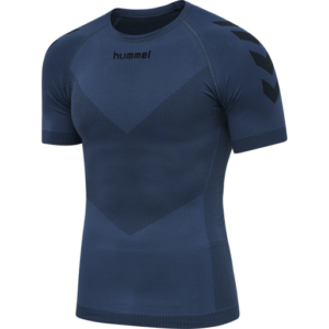 Funkčné termo tričko HUMMEL First seamless jersey S/S – tm.modré